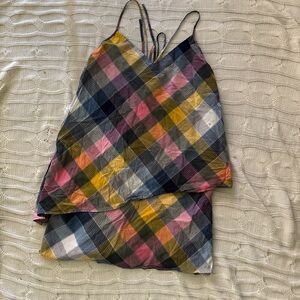 Multicolor Plaid Women's Top